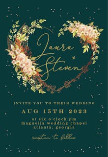 Flower Heart - Wedding Invitation