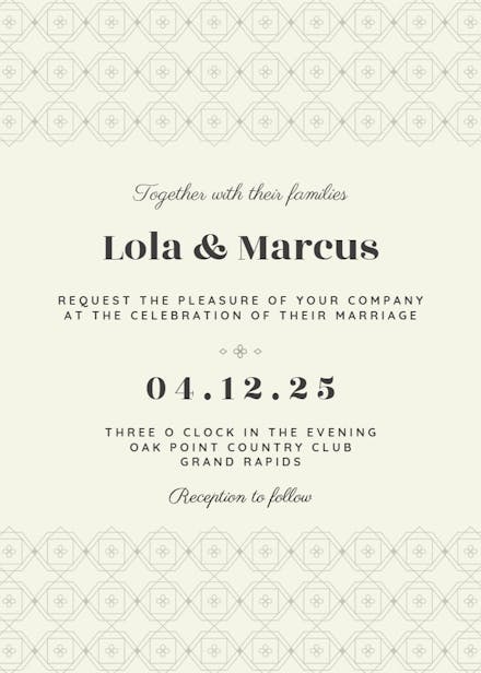 Flower power - wedding invitation