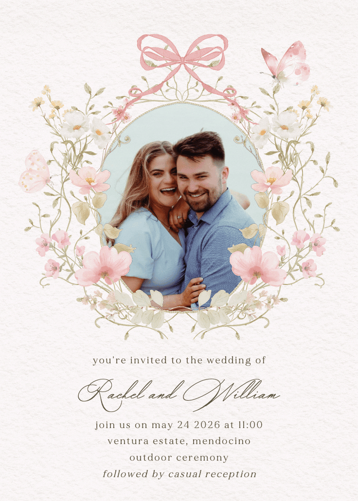 Flowering frame - invitación de boda