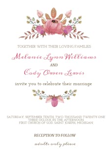 Flowers Crown - Wedding Invitation