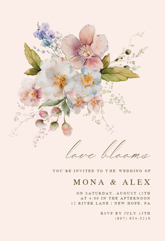 Forever love - wedding invitation