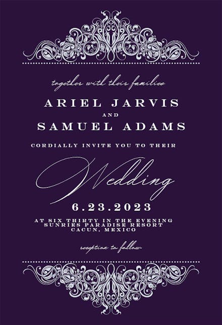 Formal Ornate - Wedding Invitation Template 