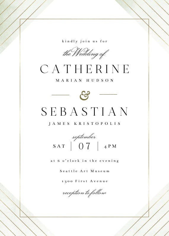 Frame & lines -  invitación de boda