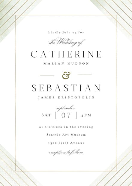 Frame & lines - wedding invitation