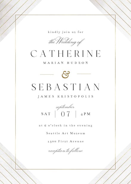Frame & lines - wedding invitation