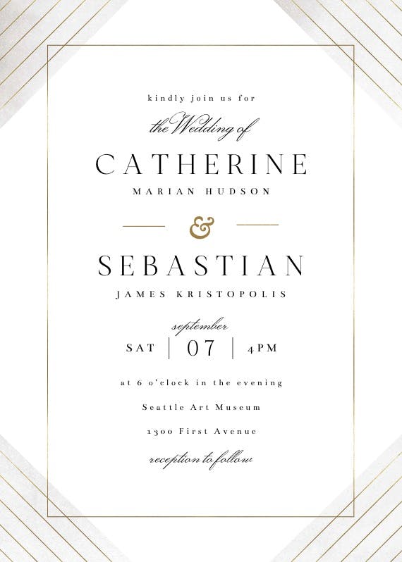 Frame & lines - wedding invitation