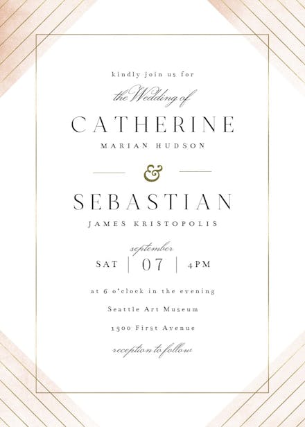 Frame & lines - wedding invitation