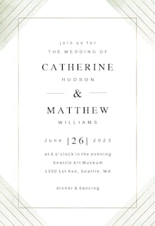 Frame & lines - Wedding Invitation