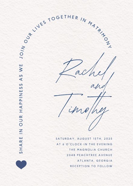 Framed in faith - wedding invitation