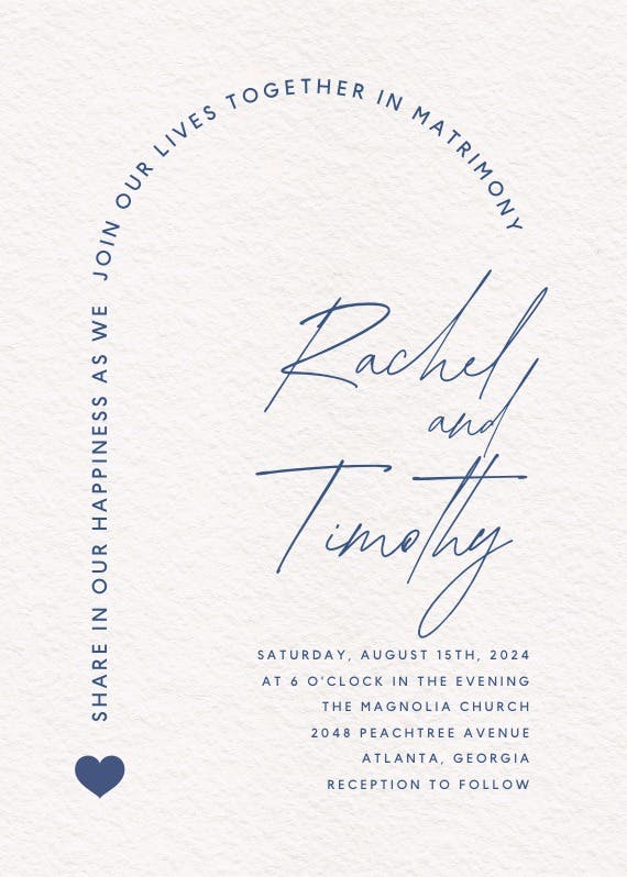 Framed in faith - wedding invitation
