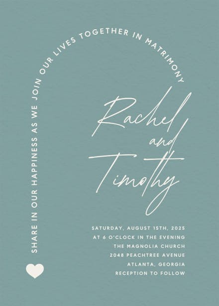 Framed in faith - wedding invitation