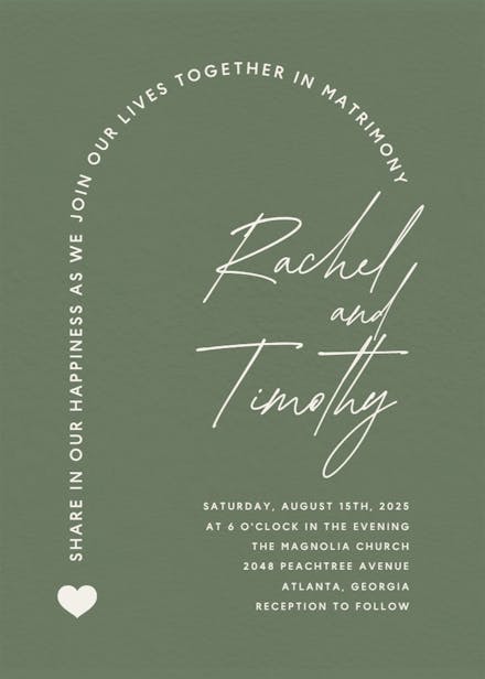 Framed in faith - wedding invitation