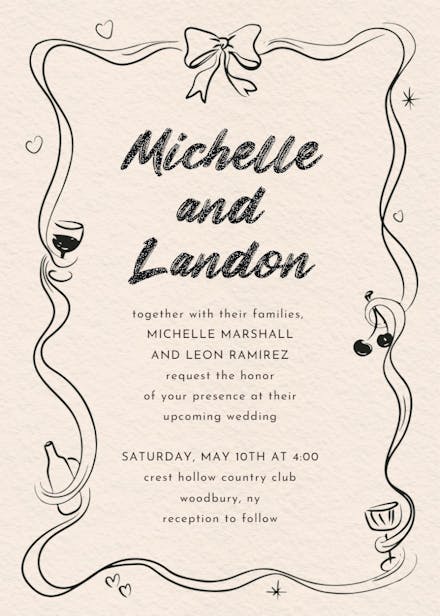 Framed in love - wedding invitation