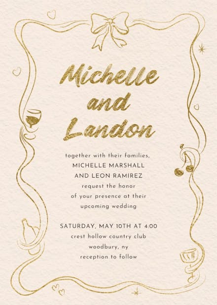 Framed in love - wedding invitation