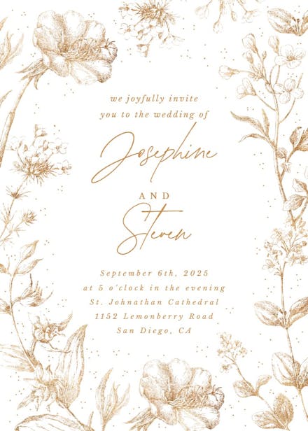 Free spirit - wedding invitation