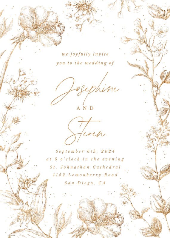 Free spirit - wedding invitation