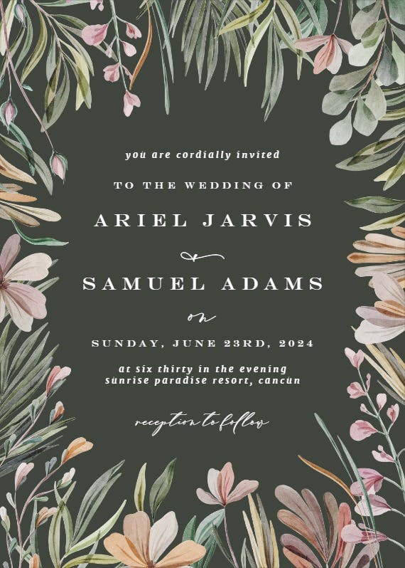 Garden frame - wedding invitation
