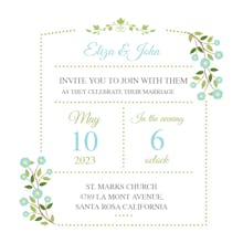 Garden - wedding invitation