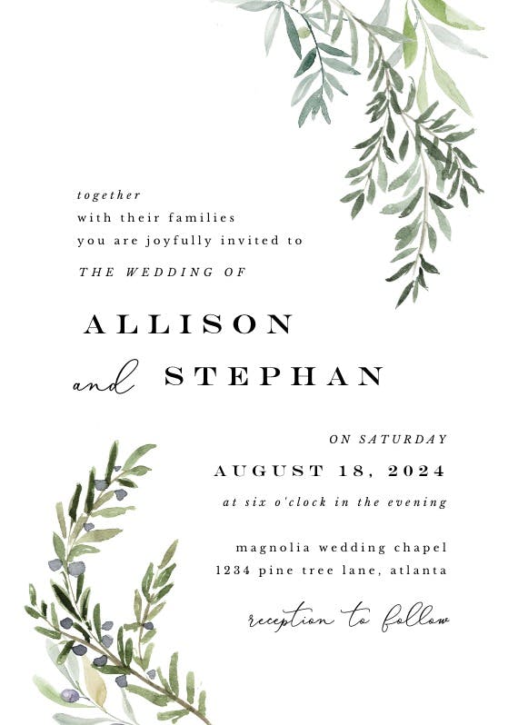 Gardens of delphi -  invitación de boda