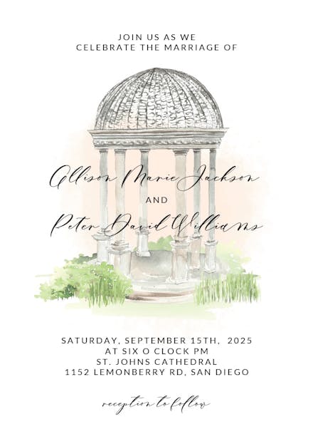Gazebo - wedding invitation