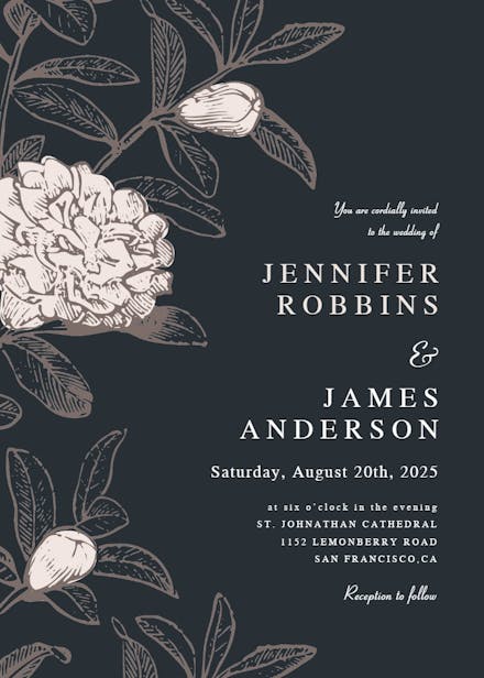 Gentle flora - wedding invitation