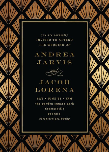 Geometric shells - wedding invitation