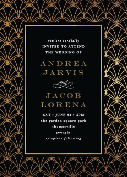 Geometric shells - wedding invitation