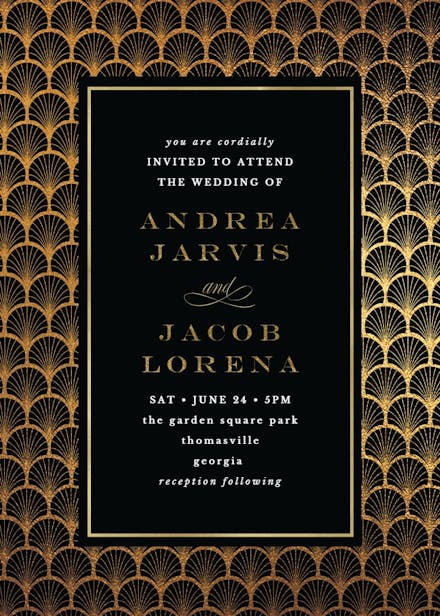 Geometric shells - wedding invitation