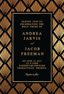 Geometric shells - wedding invitation