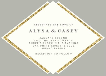 Glam Gold - Wedding Invitation