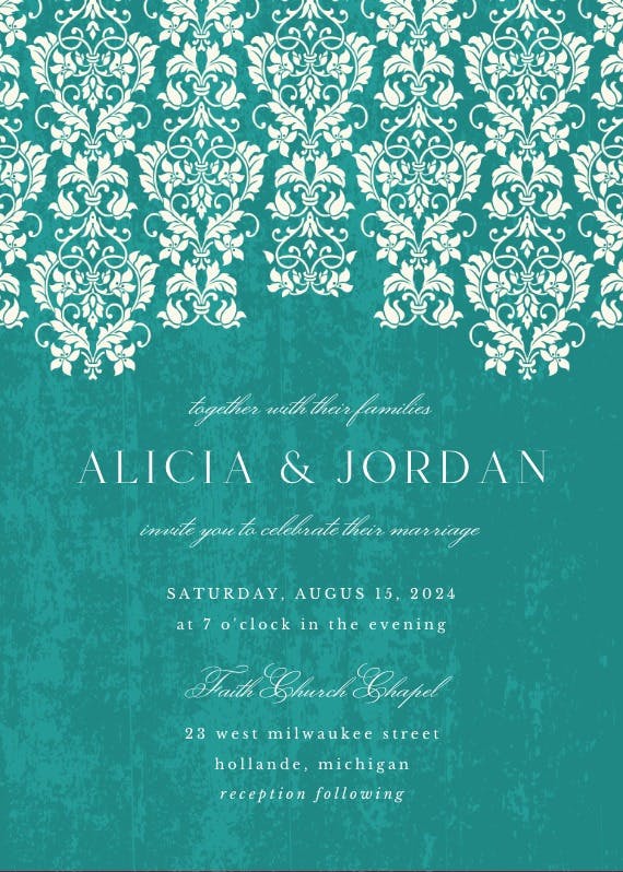 Glamor lace - wedding invitation