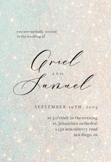 Glitter day - wedding invitation