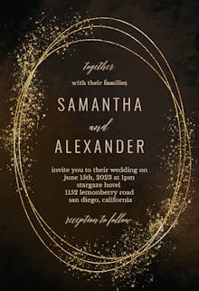 Gold texture - wedding invitation