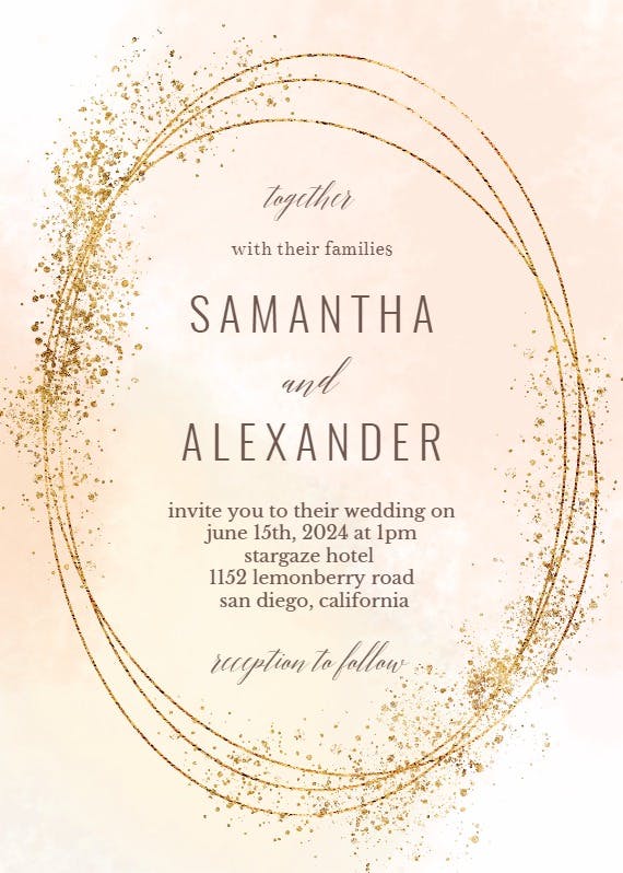 Gold texture - wedding invitation