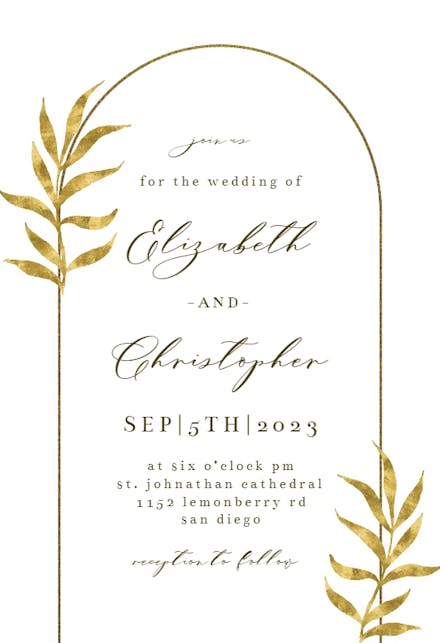Navy Blue Monogram Wedding Invitation Template Botanical 