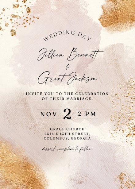 Golden Dream - Wedding Invitation Template | Greetings Island