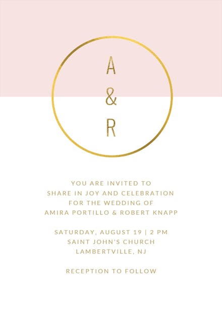 Golden ring - wedding invitation