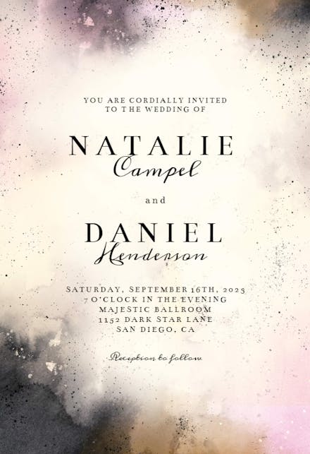 Golden Storm - Wedding Invitation