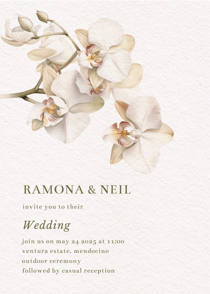 Graceful orchid - invitación de boda