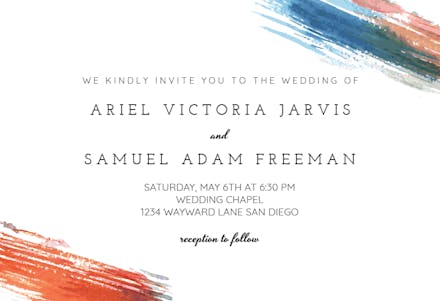 Hand painted - wedding invitation