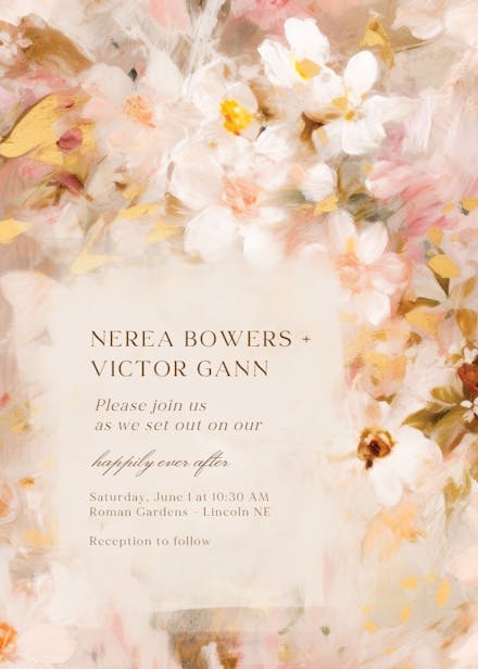 Happily ever after - wedding invitation