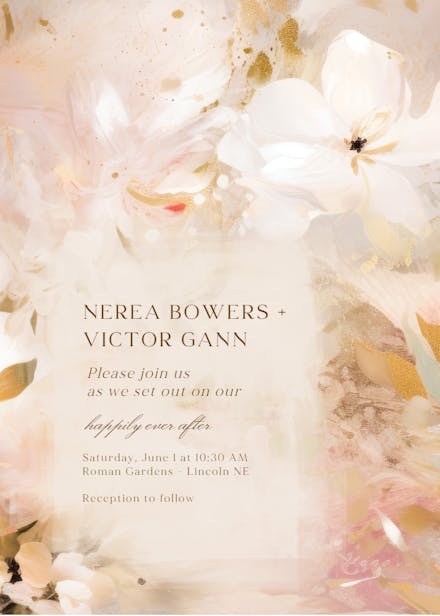 Happily ever after - wedding invitation