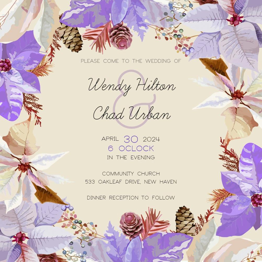 Happily ever after - wedding invitation