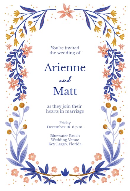 Heart connection - wedding invitation