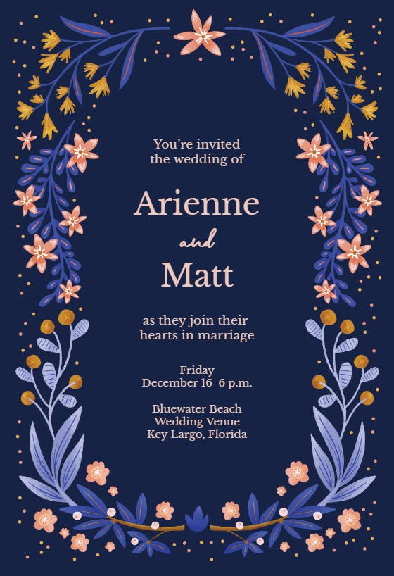 Heart connection - wedding invitation