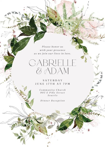 Hearts joined - wedding invitation