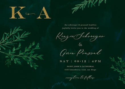 Herbs - wedding invitation
