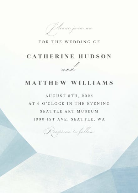 Hint of sands - wedding invitation