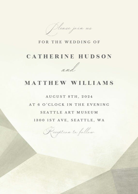 Hint of sands - wedding invitation