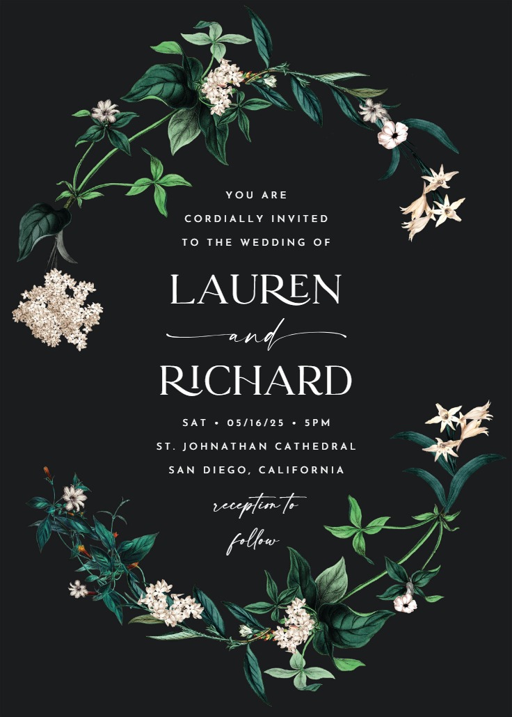 Hydrangea - Wedding Invitation Template | Greetings Island